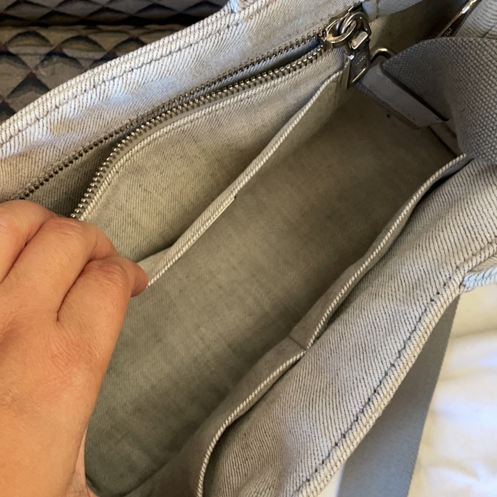 PRADA CANAPA SILVER GRAY STUDDED - Picture 3 of 8